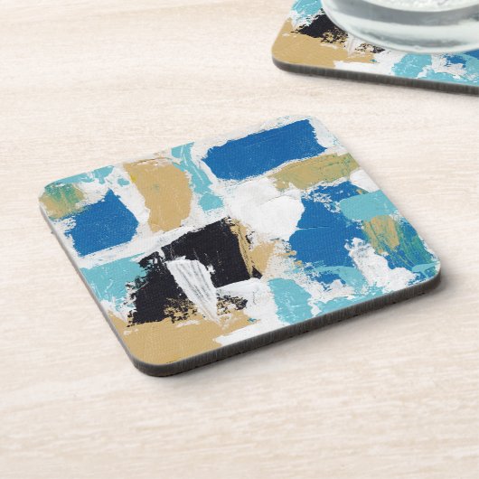 Abstrakt Expression Nr. 6 von Michael Moffa Getränkeuntersetzer (Linke Seite)