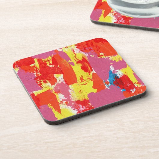 Abstrakt Expression Nr. 7 von Michael Moffa Getränkeuntersetzer (Linke Seite)