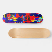 Abstrakt Expressionist 01 - Retro Skateboard (Horizontal)