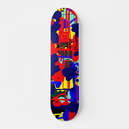 Abstrakt Expressionist 01 - Retro Skateboard (Vorne)