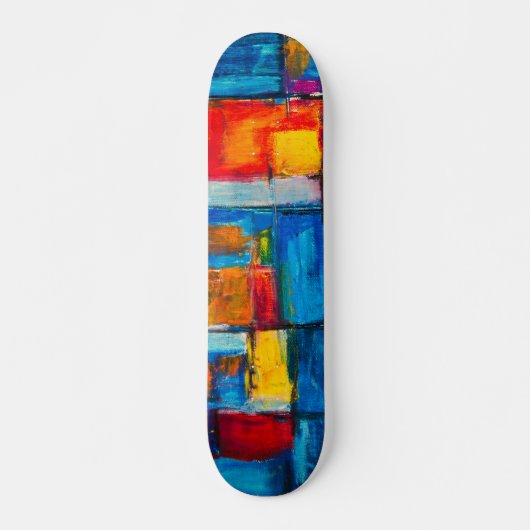 Abstrakt Expressionist Painting Muster Skateboard (Vorne)