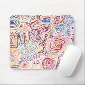 Abstrakt - Fabric Paint - Städtische Gesellschaft Mousepad (Mit Mouse)