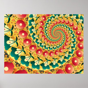 Abstrakt Fans Spirale Poster