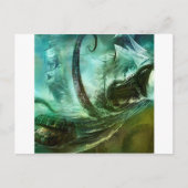 Abstrakt Fantasy Pirates Nightmare Treasure Postkarte (Vorderseite)