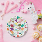 Abstrakt-Farbband Pappteller (Party)