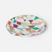 Abstrakt-Farbband Pappteller (Schrägansicht)
