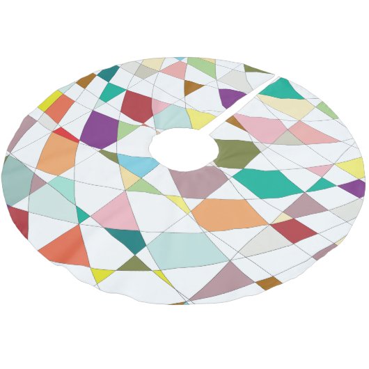 Abstrakt-Farbband Polyester Weihnachtsbaumdecke (Schrägansicht)