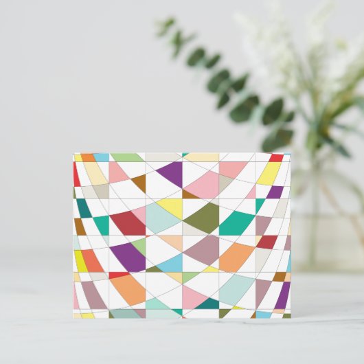 Abstrakt-Farbband Postkarte (Stehend Vorderseite)