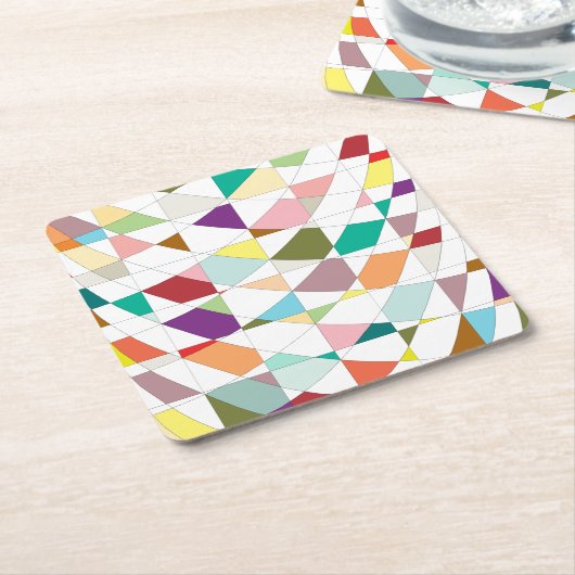 Abstrakt-Farbband Rechteckiger Pappuntersetzer (angewinkelt)