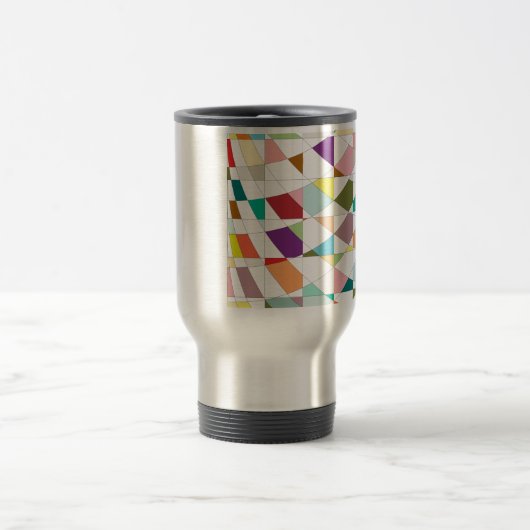 Abstrakt-Farbband Reisebecher (Mittel)