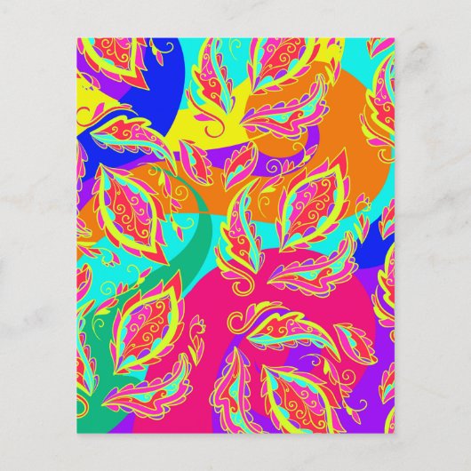 abstrakt,Farbe,Muster,indisch,Mandala,rosa, Flyer (Hinten)