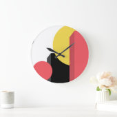 Abstrakt, farbenfroh, modern, einfach, lebendig große wanduhr (Zuhause)
