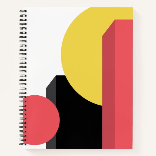 Abstrakt, farbenfroh, modern, einfach, lebendig notizblock (Vorderseite)