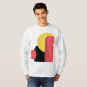 Abstrakt, farbenfroh, modern, einfach, lebendig T-Shirt (Vorne ganz)