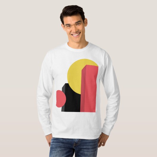 Abstrakt, farbenfroh, modern, einfach, lebendig T-Shirt (Vorne ganz)