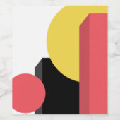 Abstrakt, farbenfroh, modern, einfach, lebendig weinetikett (Einzelnes Label)