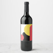 Abstrakt, farbenfroh, modern, einfach, lebendig weinetikett (Vorderseite)