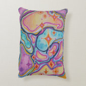 Abstrakt farbig dekokissen (Rückseite(Vertikal))