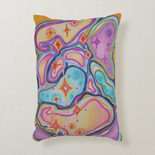 Abstrakt farbig dekokissen (Vorderseite(Vertikal))