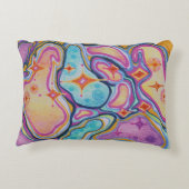 Abstrakt farbig dekokissen (Rückseite)