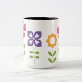 abstrakt-farbig dekorativ-blumenreich zweifarbige tasse (Mittel)