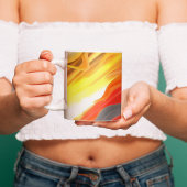 Abstrakt farbig kaffeetasse