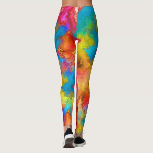 abstrakt farbig leggings (Rückseite)