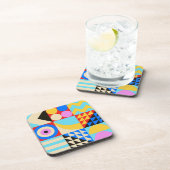 Abstrakt-farbig-modern geometrisch getränkeuntersetzer (Rechte Seite)