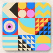 Abstrakt-farbig-modern geometrisch getränkeuntersetzer (Vorderseite)