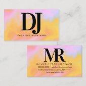 Abstrakt-farbige DJ-Musikerin Visitenkarte (Vorne/Hinten)