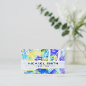 Abstrakt farbiges modernes Monogramm #11 Visitenkarte (Stehend Vorderseite)