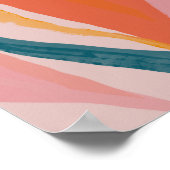 Abstrakt Fauna 2 - Mandarine & Peach Tone Poster (Ecke)