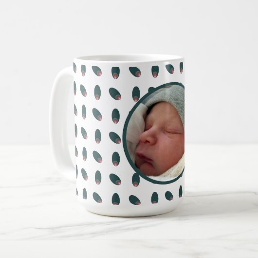 Abstrakt Feathers Dark Kaffeetasse (Vorderseite Links)