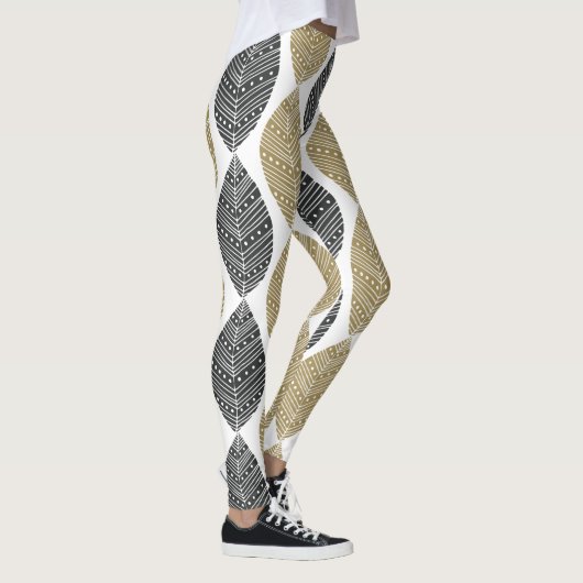 Abstrakt Feathers Muster Leggings (Rechts)