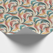 Abstrakt Feathers Wrapping Paper Roll Geschenkpapier (Ecke)