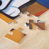 Abstrakt Feline Beauty Calico Cat Kubist Puzzle (Seite)