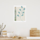 Abstrakt Fern Leaf Poster (Küche)