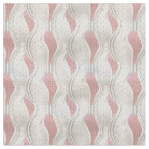 Abstrakt Fette 3D Metallische Rot & Creme Textur r Stoff