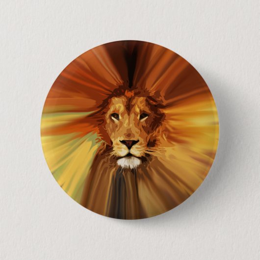 Abstrakt Fierce Lion Button (Vorderseite)