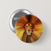 Abstrakt Fierce Lion Button (Vorne & Hinten)