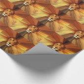Abstrakt Fierce Lion Geschenkpapier (Ecke)