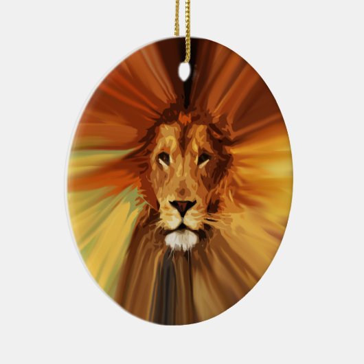 Abstrakt Fierce Lion Keramikornament (Rechts)