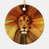 Abstrakt Fierce Lion Keramikornament (Vorne)