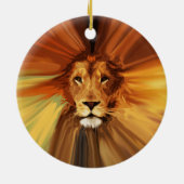 Abstrakt Fierce Lion Keramikornament (Hinten)