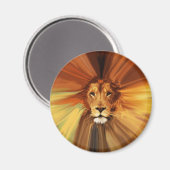 Abstrakt Fierce Lion Magnet (Vorderseite/Rückseite)