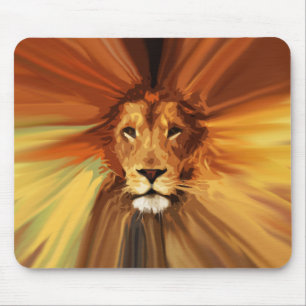 Abstrakt Fierce Lion Mousepad