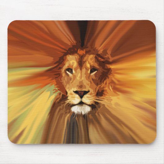 Abstrakt Fierce Lion Mousepad (Vorne)