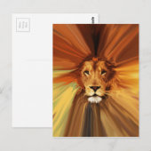 Abstrakt Fierce Lion Postkarte (Vorne/Hinten)