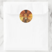 Abstrakt Fierce Lion Runder Aufkleber (Tasche)