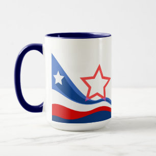 Abstrakt Flagge der Vereinigten Staaten Tasse